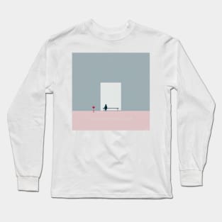 [AI Art] Waiting for love, Minimal Art Style Long Sleeve T-Shirt